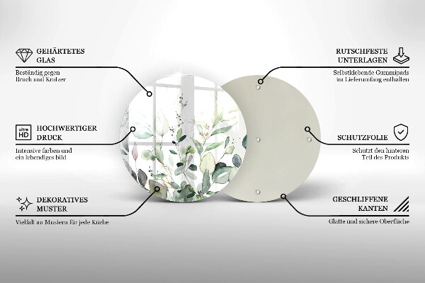 Protection plaque induction Plantes aquarelles