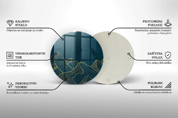 Protection plaque induction Montagnes abstraites