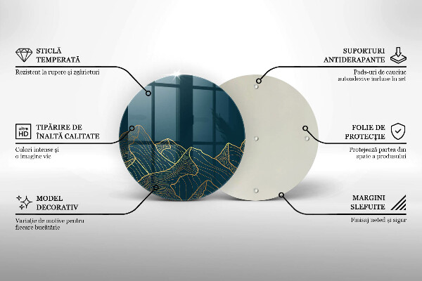 Protection plaque induction Montagnes abstraites