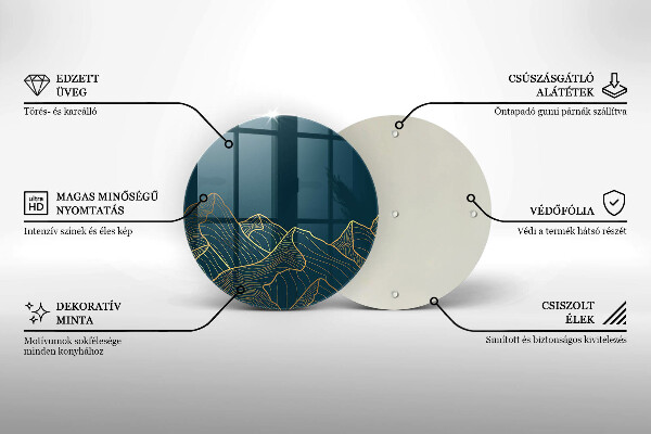 Protection plaque induction Montagnes abstraites
