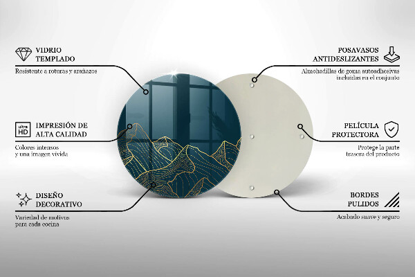 Protection plaque induction Montagnes abstraites