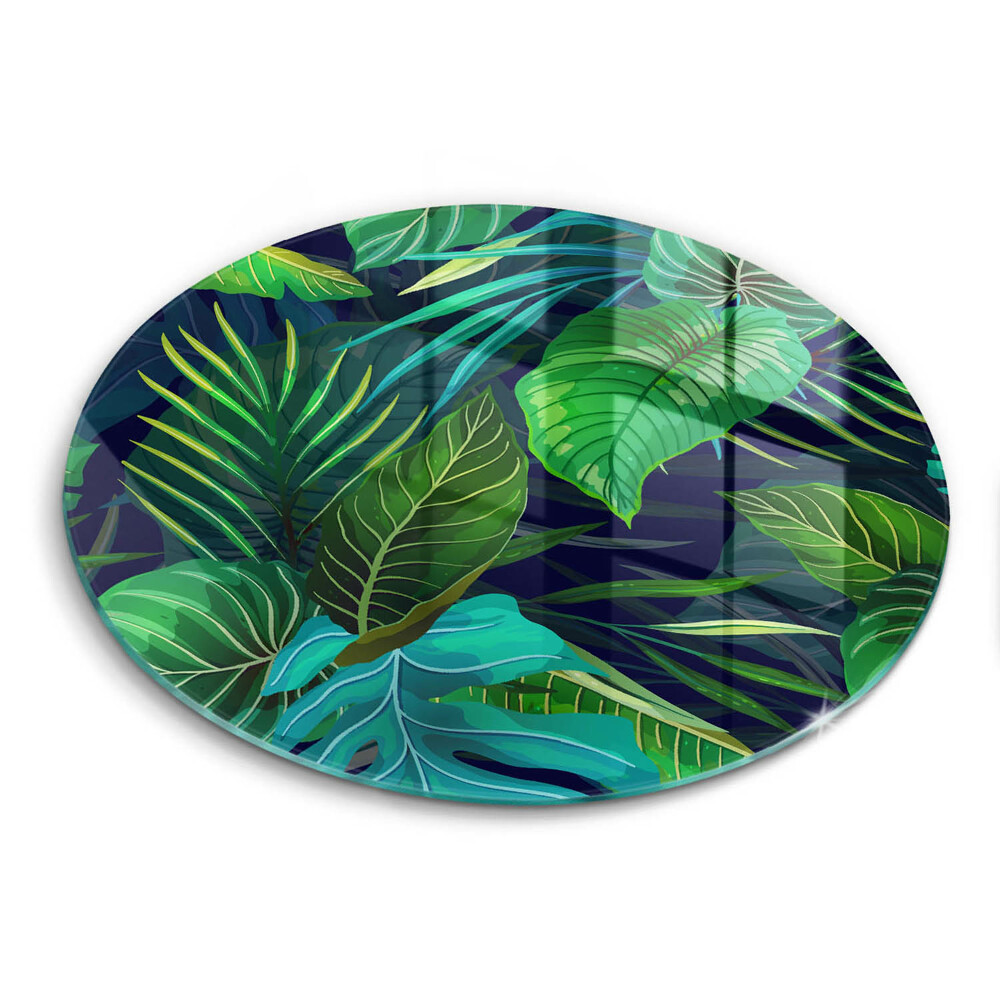 Protection plaque induction Illustration de feuilles de jungle