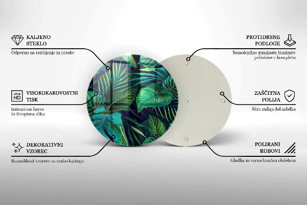 Protection plaque induction Illustration de feuilles de jungle