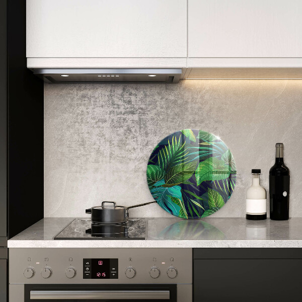 Protection plaque induction Illustration de feuilles de jungle