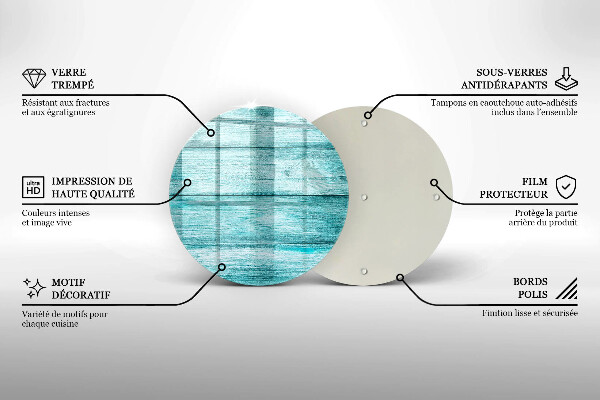 Protection plaque induction Planches de bois vintage
