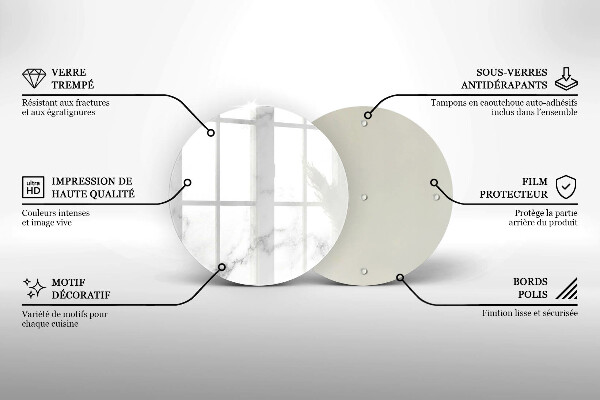Protection plaque induction Marbre moderne