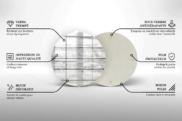 Protection plaque induction Planches de bois brillantes