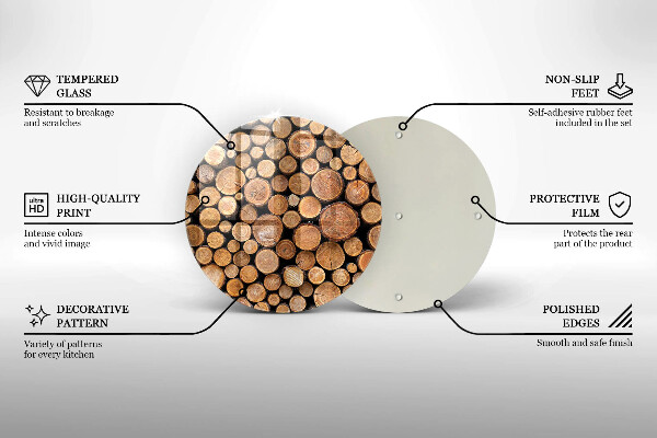 Protection plaque induction Des troncs d'arbres