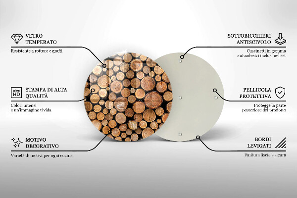 Protection plaque induction Des troncs d'arbres