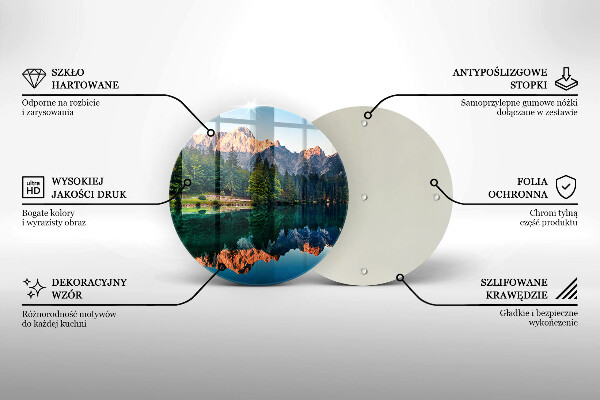 Protection plaque induction Forêt et lac de montagne