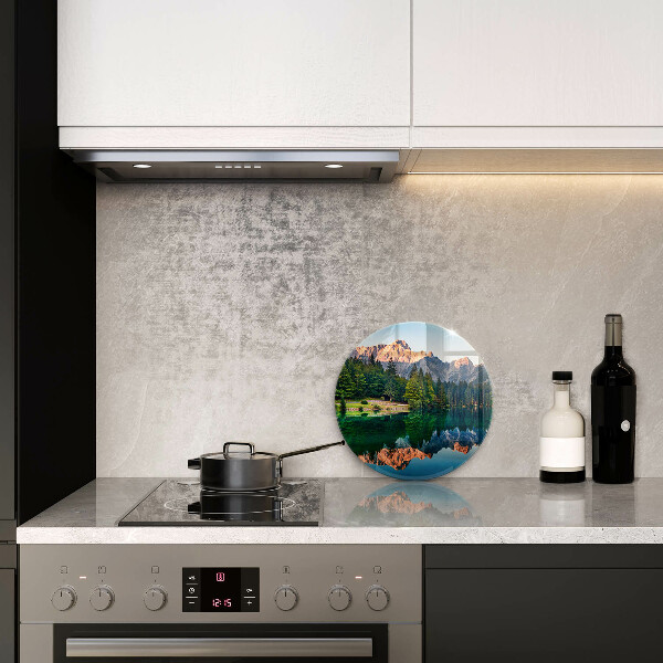 Protection plaque induction Forêt et lac de montagne