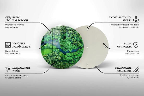 Protection plaque induction Forêt et rivière vues à vol d’oiseau