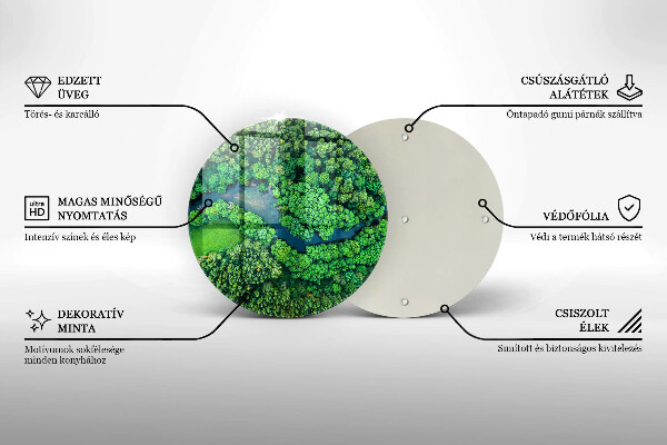 Protection plaque induction Forêt et rivière vues à vol d’oiseau