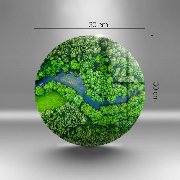 Protection plaque induction Forêt et rivière vues à vol d’oiseau