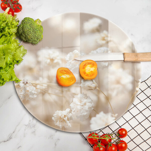 Protection plaque induction Fleurs blanches délicates