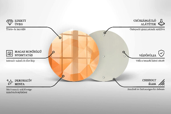 Protection plaque induction Fond géométrique