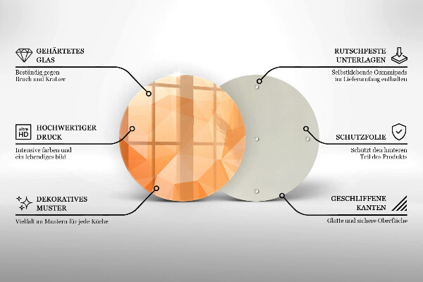 Protection plaque induction Fond géométrique