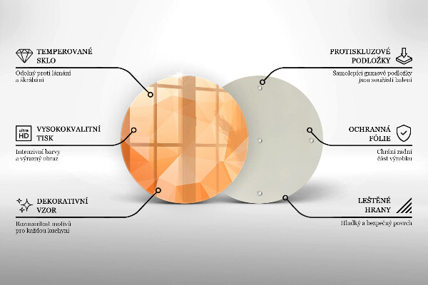 Protection plaque induction Fond géométrique