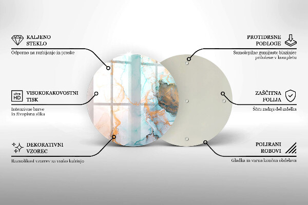 Protection plaque induction Abstraction de marbre