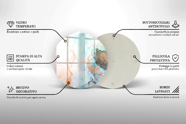 Protection plaque induction Abstraction de marbre