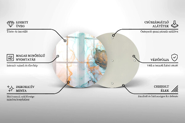 Protection plaque induction Abstraction de marbre