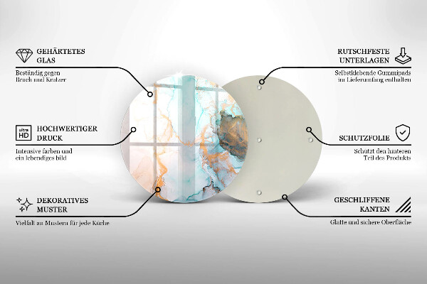 Protection plaque induction Abstraction de marbre