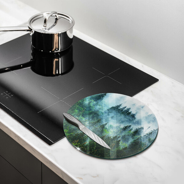 Protection plaque induction Forêt dans le brouillard