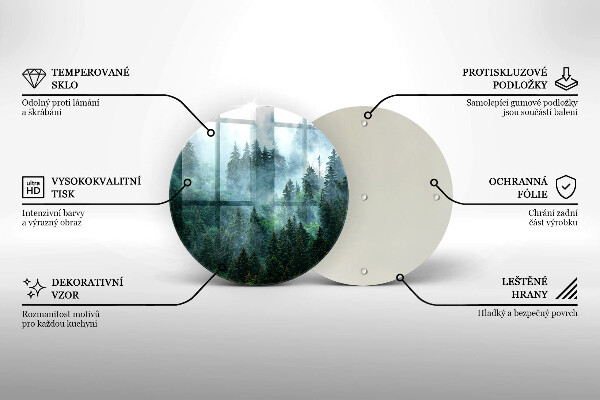 Protection plaque induction Forêt dans le brouillard