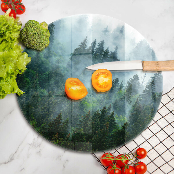 Protection plaque induction Forêt dans le brouillard