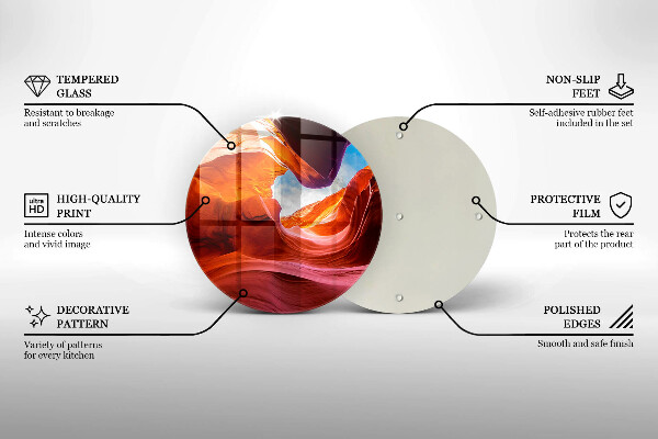 Protection plaque induction Paysage rocheux du canyon