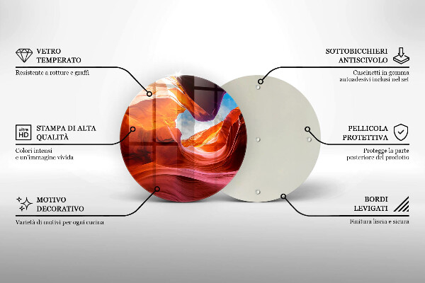 Protection plaque induction Paysage rocheux du canyon