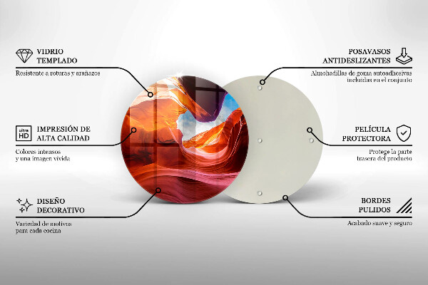 Protection plaque induction Paysage rocheux du canyon