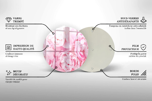 Protection plaque induction Pivoines délicates