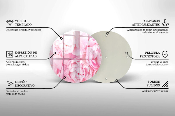 Protection plaque induction Pivoines délicates