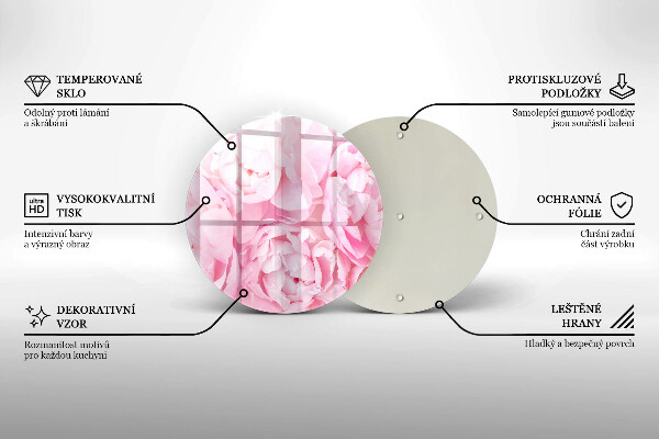 Protection plaque induction Pivoines délicates