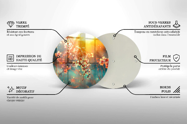 Protection plaque induction Les pommiers fleurissent au soleil