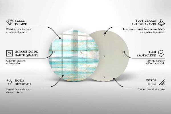 Protection plaque induction Planches de bois vintage