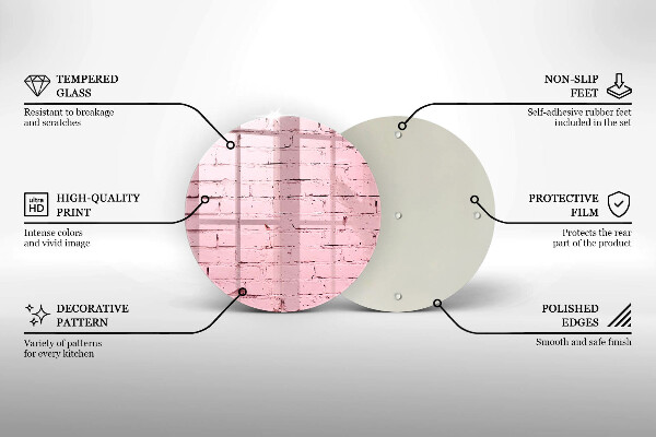 Protection plaque induction Mur de briques pastel