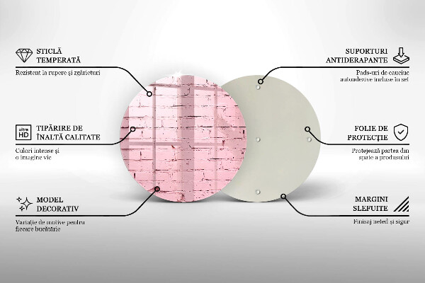 Protection plaque induction Mur de briques pastel