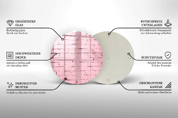 Protection plaque induction Mur de briques pastel