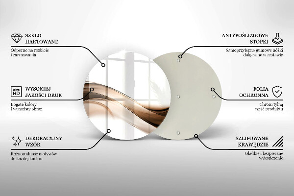 Protection plaque induction Lignes brunes abstraites