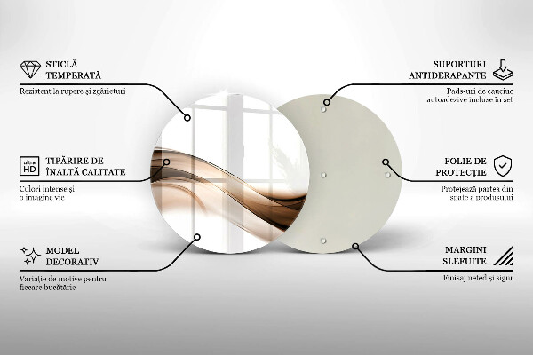 Protection plaque induction Lignes brunes abstraites