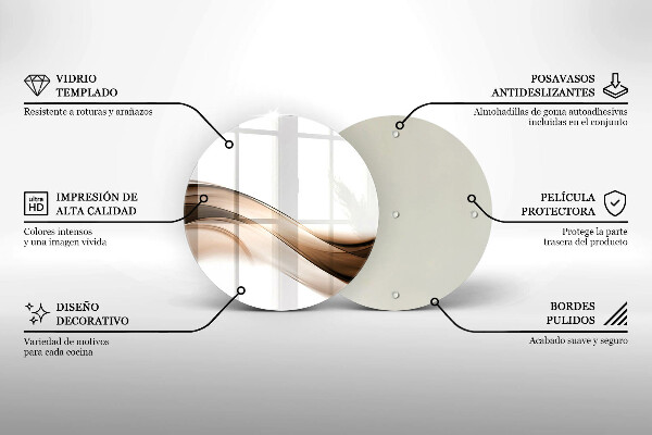 Protection plaque induction Lignes brunes abstraites