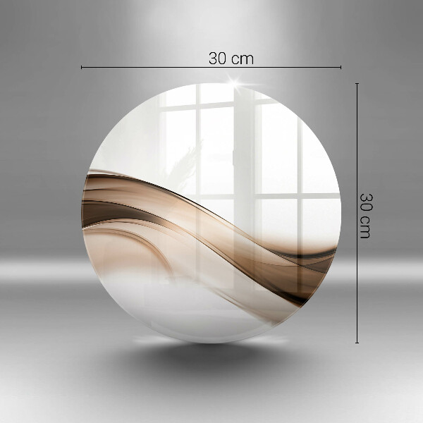 Protection plaque induction Lignes brunes abstraites