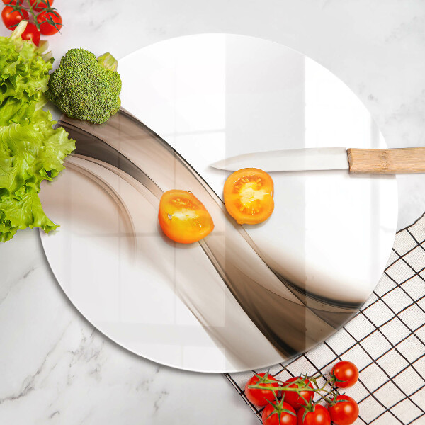 Protection plaque induction Lignes brunes abstraites