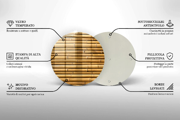 Protection plaque induction Bambou bohème nature