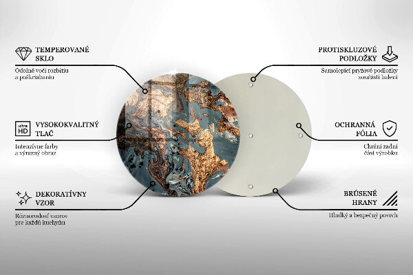 Protection plaque induction Rocher décoratif avec de l'or