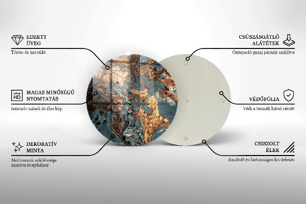 Protection plaque induction Rocher décoratif avec de l'or