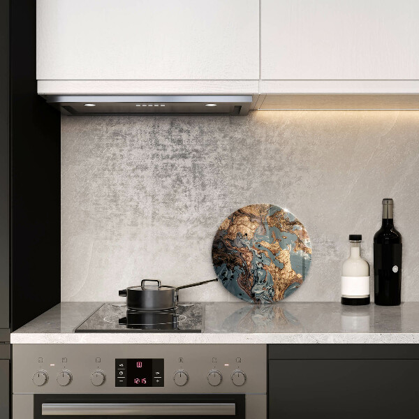 Protection plaque induction Rocher décoratif avec de l'or