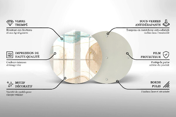 Protection plaque induction Taches bohèmes et or
